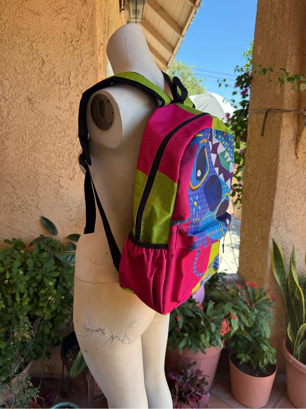 Unbranded Colorful Stitch Print Backpack